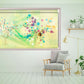 Printed Blackout Roller Blinds for Window Yellow Floral