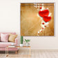 Printed Blackout Roller Blinds for Window Red Heart