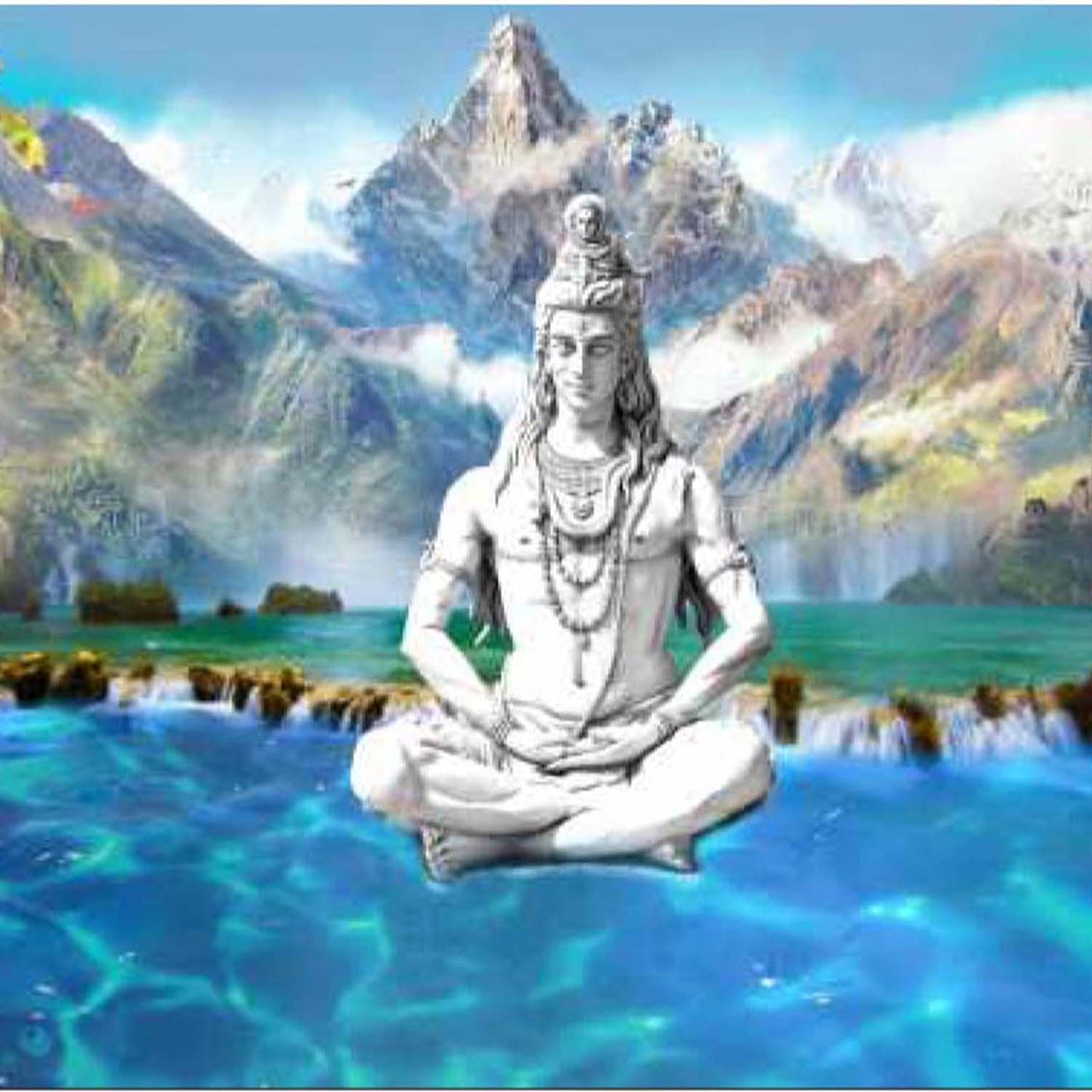 Lord Shiva 3D Wallpaper Print, Customize/ Personalized Wallpaper for Smart Home Office