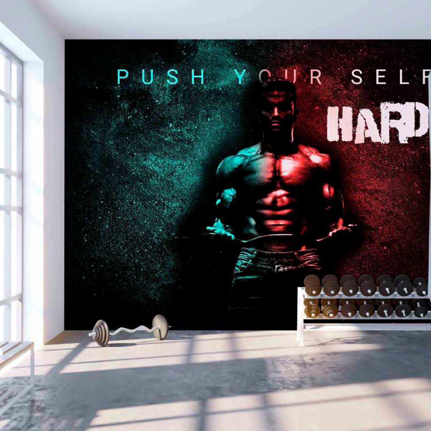 3d on sale gym wallpaper