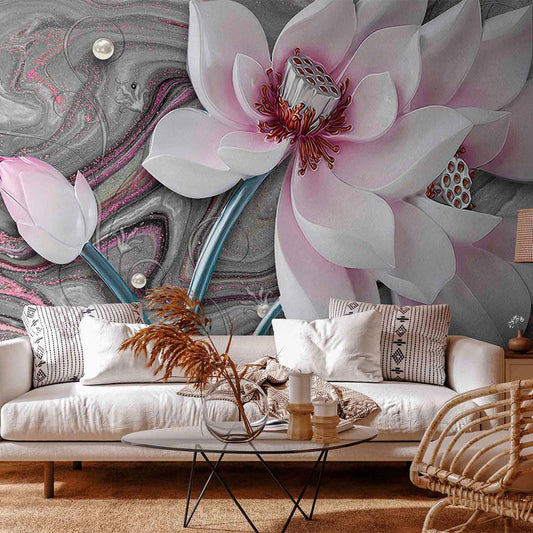 Floral Wallpaper Print, Customize/ Personalized Wallpaper for Smart Home Office