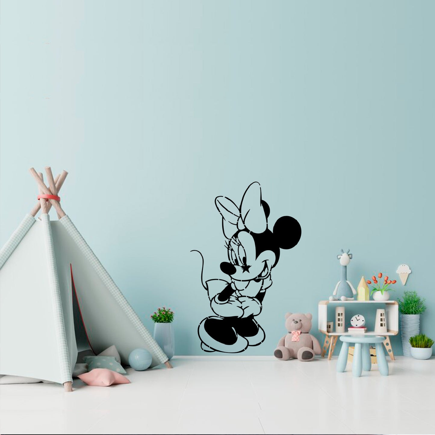 Micky Wall Design Stencil (KHS367)