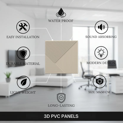 White Tail 3D Wall Panels Stripe Design