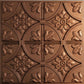 Red Copper Ornamental Floral  Design 3D PVC Ceiling Panel Front view