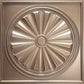 Metallic Coffee Sunburst Design 3D PVC Ceiling Panel  Front View