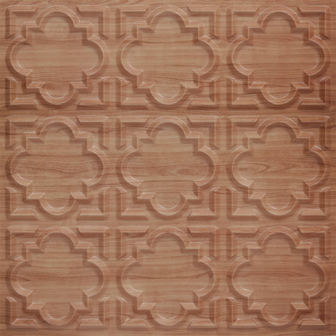 Modern PVC False Ceiling - 60x60 cm Quatrefoil Design