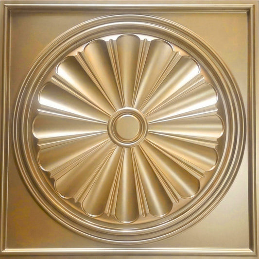 Modern PVC False Ceiling - 60x60 cm Square Design Champagne Gold