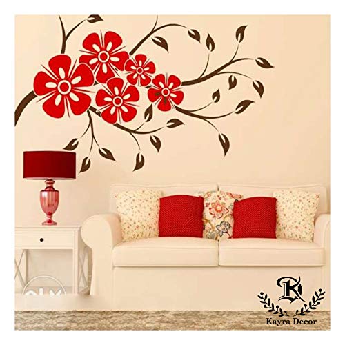 Swirl Floral Wall Design Stencil (KHS381)