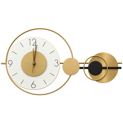 Relife Metal Wall Clock Antique Decorative Size- 70X38X5 cm | Golden