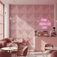 Blush Pink 3D Wall Panels Stripe Design