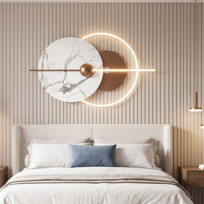 Metal Wall Art with LED - Size 150X70cm -Brown