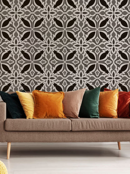 large flower stencils for wall painting