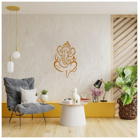 Ganesha Wall Design Stencil (KHS359) Size-40x60 cm