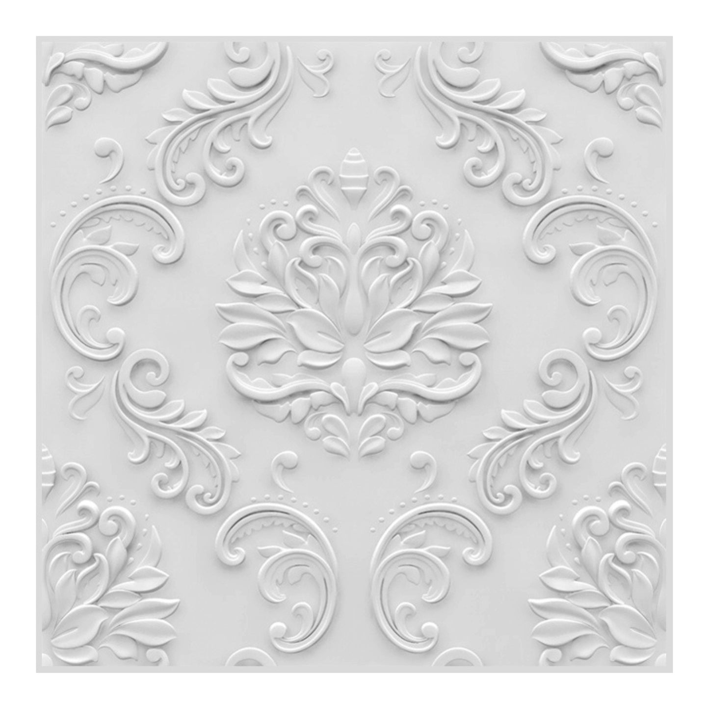 3D Self Adhesive Wall Panel -Damask Design -50x50 cm