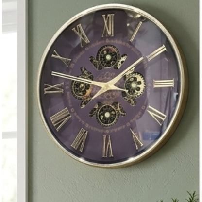 Classic Wall Clock Decorative Size-33 cm | Golden Coffee