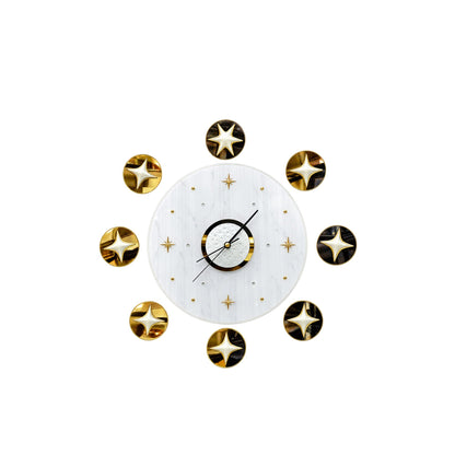Relife Metal Wall Clock Antique Decorative Size- 60X60 cm | Moon Star