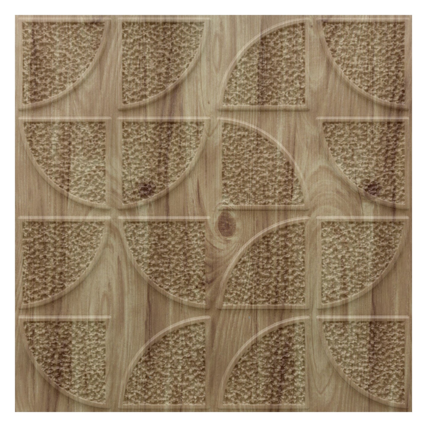 3D Self Adhesive Wall Panel Quarter Circle Design- 50x50cm