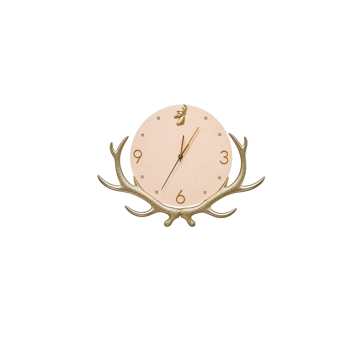 Relife Metal Wall Clock Antique Decorative Size- 60X45 cm | Deer Horn