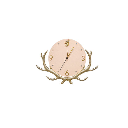 Relife Metal Wall Clock Antique Decorative Size- 60X45 cm | Deer Horn