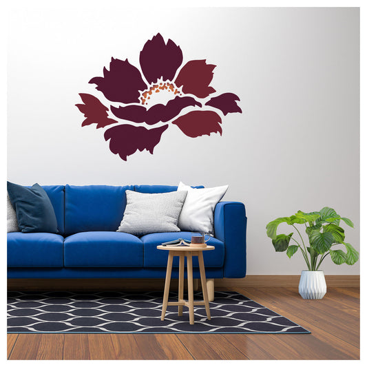 Calendula Design Stencil for Wall Painting (KDMD1442)