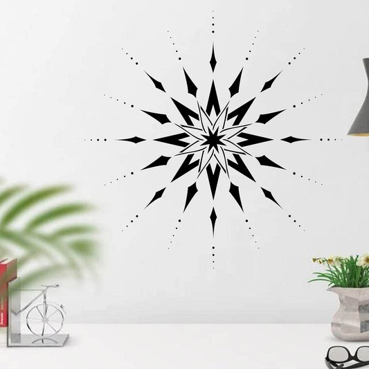 Kayra Decor Starburst Design Stencil for Wall Painting (KDMD1434-2424)
