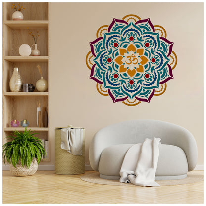 lotus stencils for wall painting