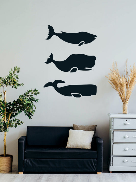 Willy Whale Design Stencil for Wall Painting (KDMD1446)