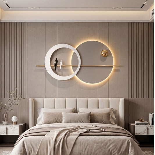 Metal Wall Art with LED - Size 150X70cm -Couple Art