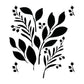 Ash Leaves Design Stencil for Wall Painting (KDMD1449)