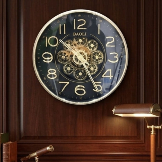 Classic Wall Clock Decorative Size-33 cm | Golden Black