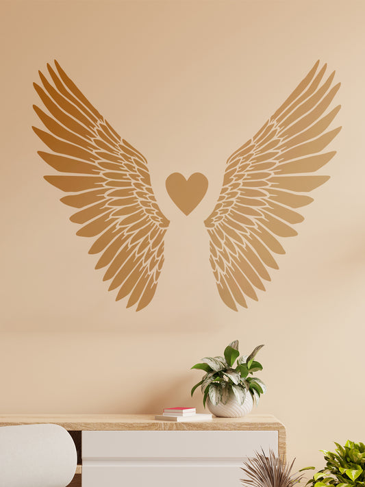 Angle Heart Design Stencils for Wall Painting (KDMD1403-1624)