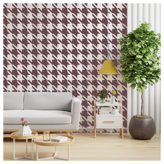 Classic Houndstooth Design Stencil for Wall Painting (KDMD1483)