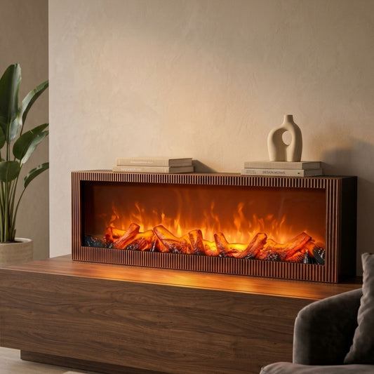 Modern LED Fireplace Light Lantern Size:  60x20x10 cm