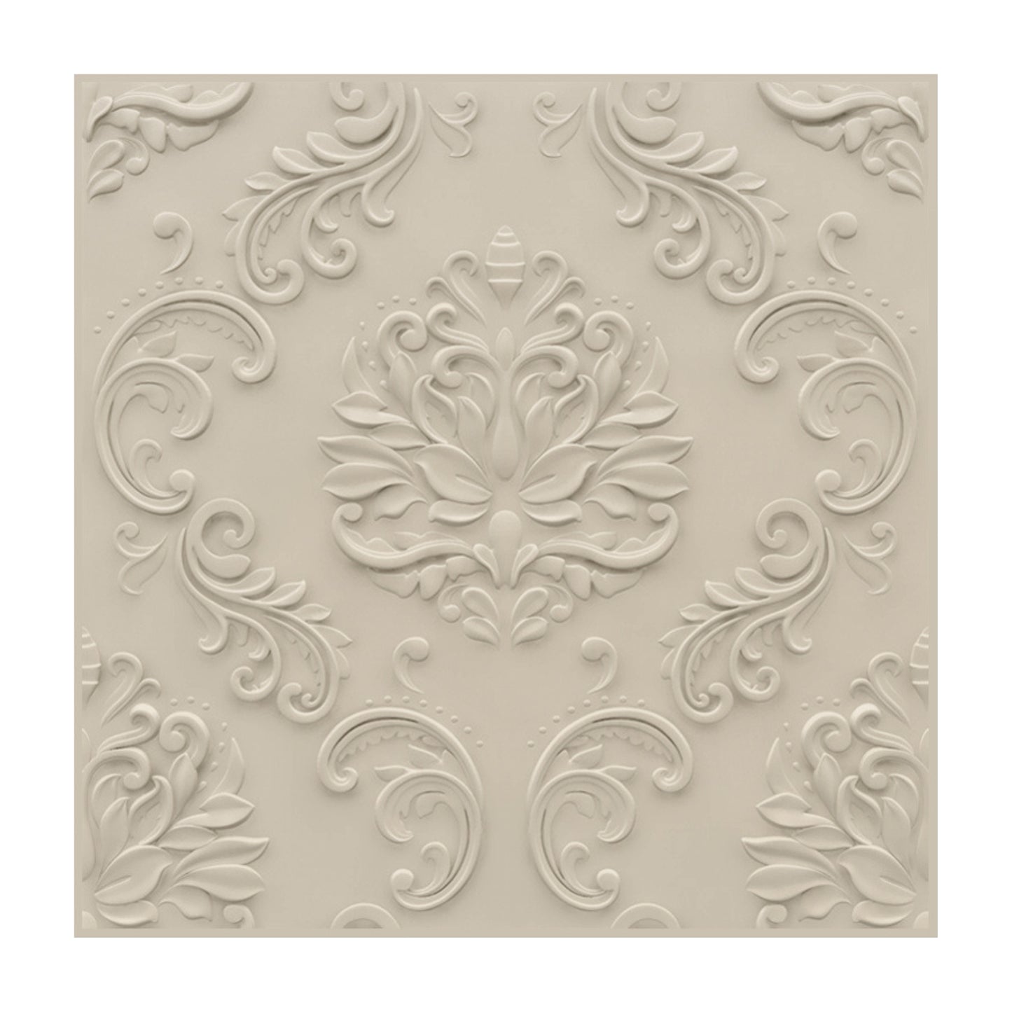 3D Self Adhesive Wall Panel -Damask Design -50x50 cm