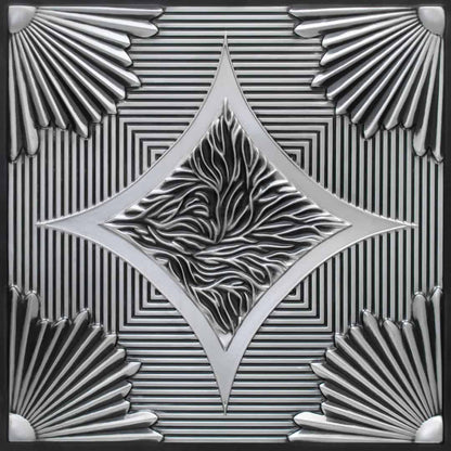 Antique Silver Victorian Design 3D Ceiling Panel