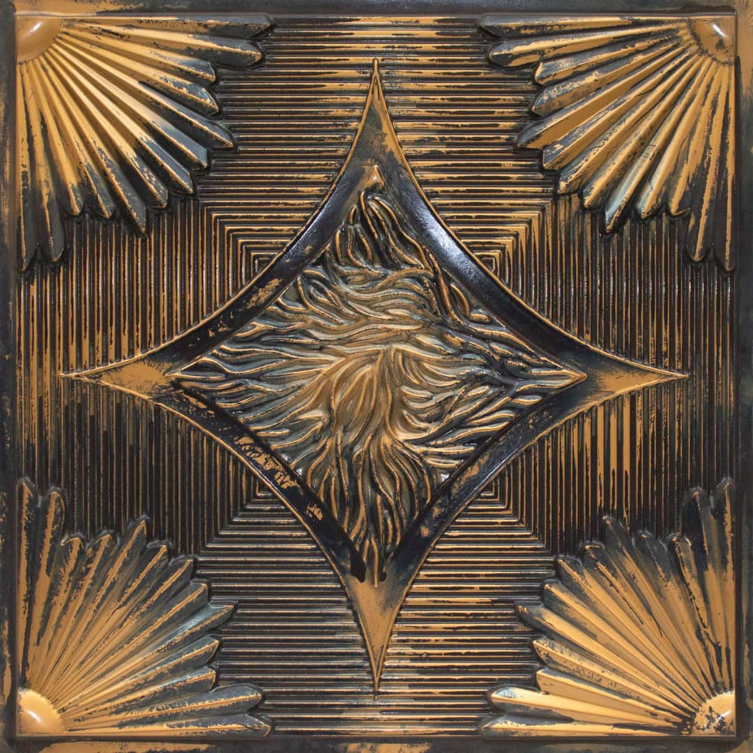 Midnight Gold Victorian Design 3D Ceiling Panel