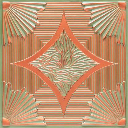 Patina Copper Victorian Design 3D Ceiling Panel