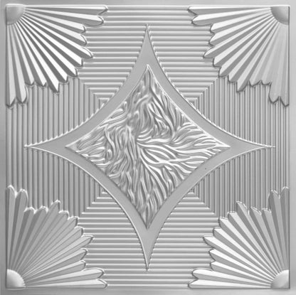 Silver Victorian Design 3D Ceiling Panel