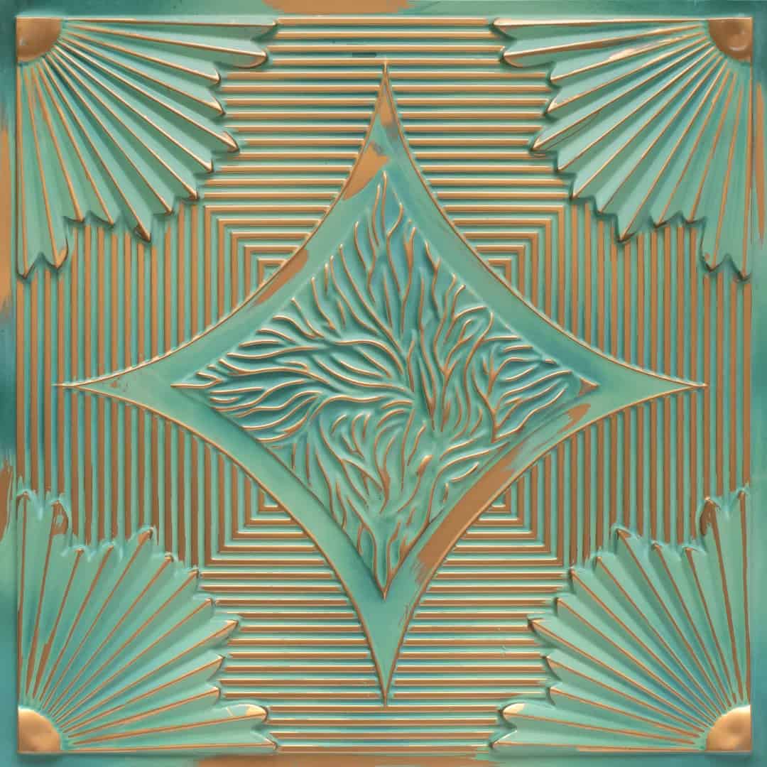 Vintage Tin Victorian Design 3D Ceiling Panel