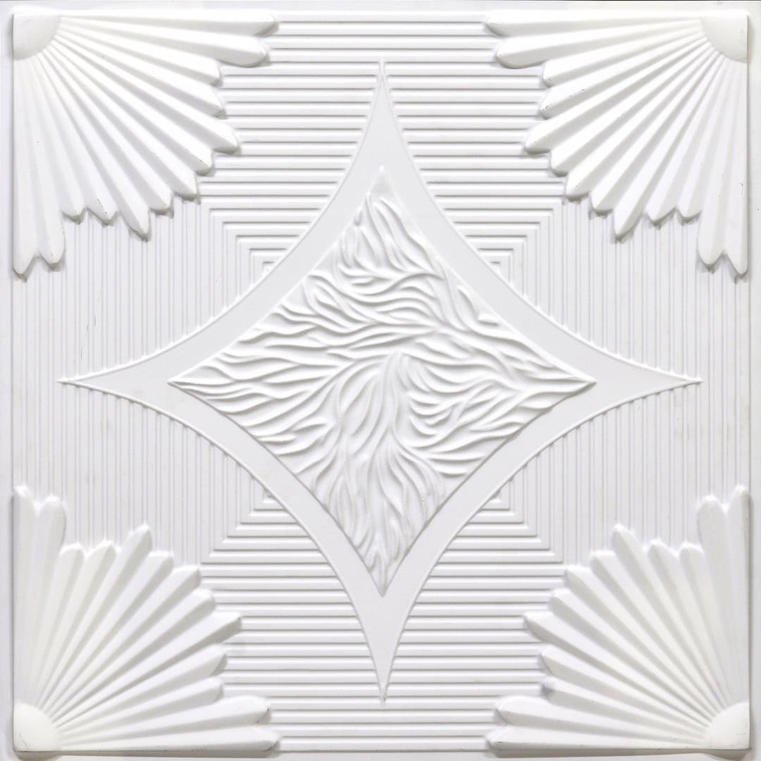 White Matt Victorian Design 3D Ceiling Panel