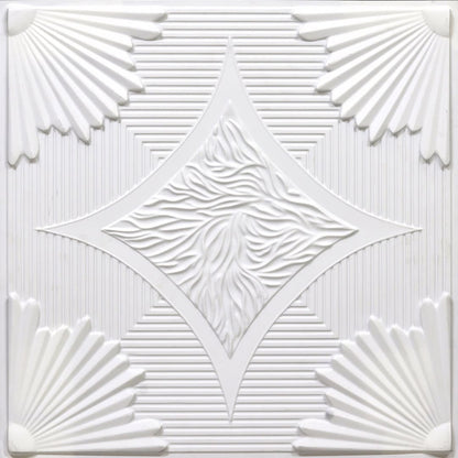 White Matt Victorian Design 3D Ceiling Panel
