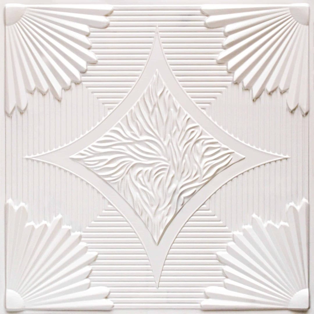 White Pearl Victorian Design 3D Ceiling Panel