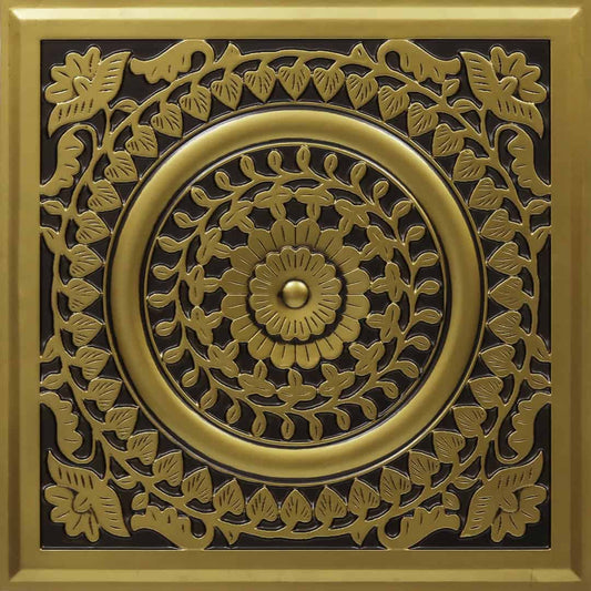 Antique Brass Mandala Design PVC Ceiling Panel