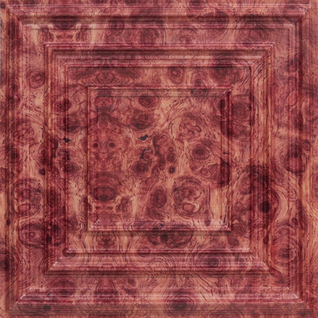 Brown Vineer Color Accent Design PVC Ceiling Panel