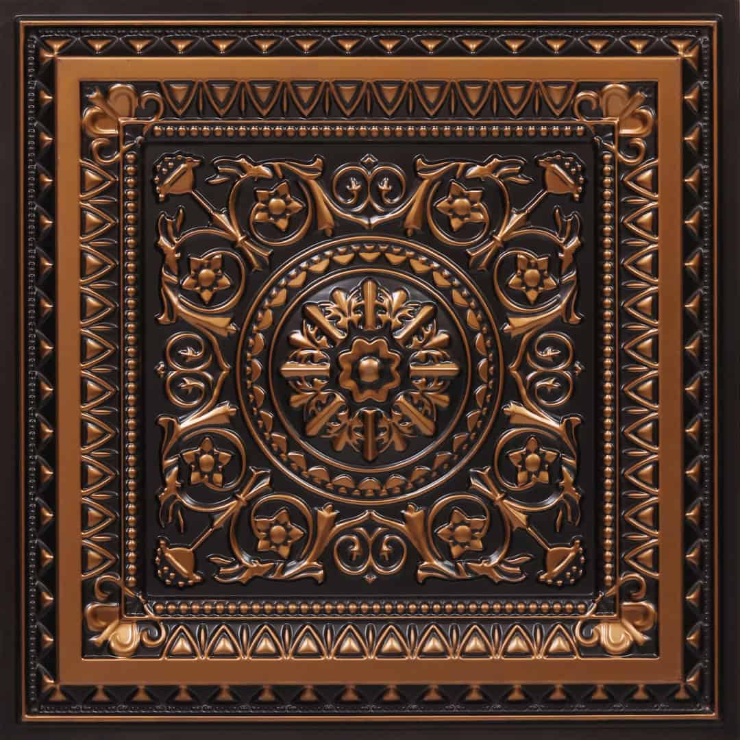 Rajwada Design Antique Copper Color 3d Ceiling Panel