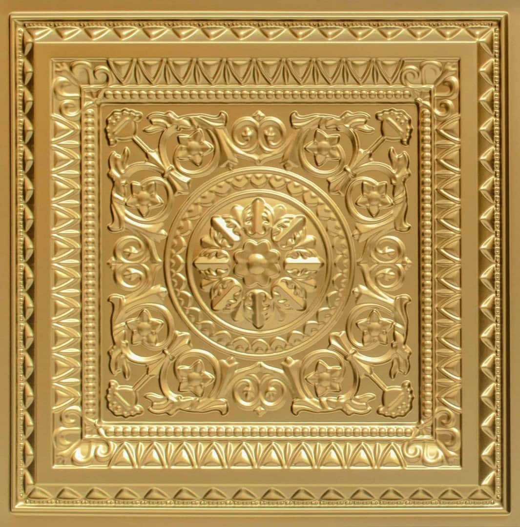 Rajwada Design Brass Color 3d Ceiling Panel