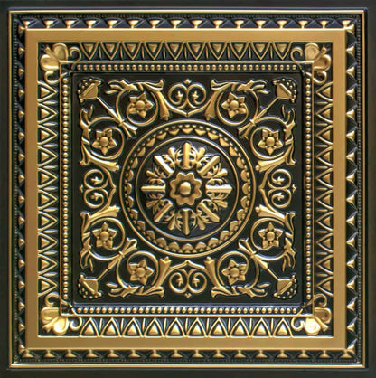 Rajwada Design Brushed Brass Color 3d Ceiling Panel