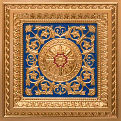 Rajwada Design Gold Blue Red Color 3d Ceiling Panel