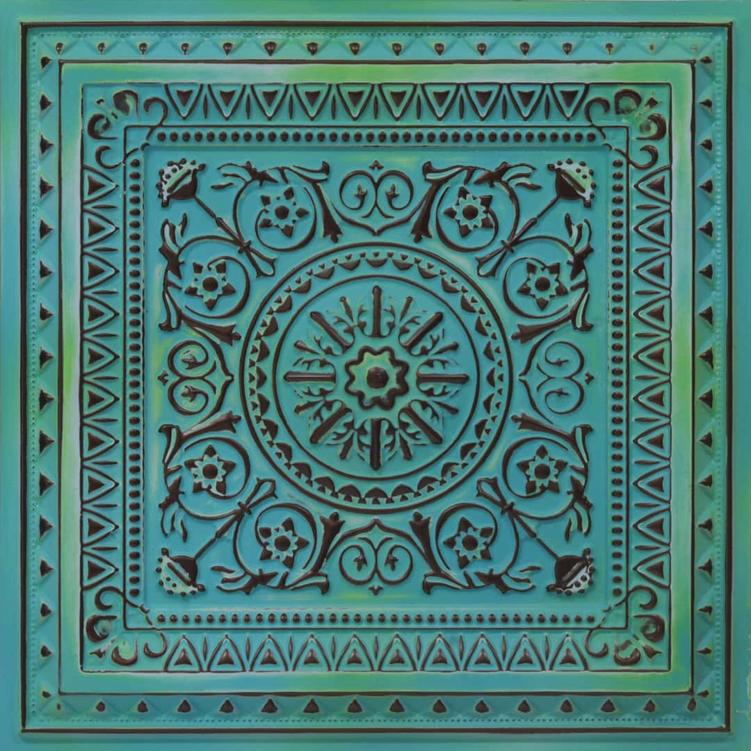 Rajwada Design Medival Blue Color 3d Ceiling Panel