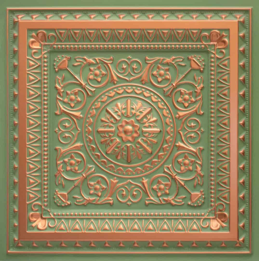 Rajwada Design Patina Copper Color 3d Ceiling Panel